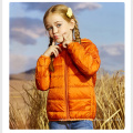 High Qualitied Oem Custom Ultra light Hooded Kids Down Jackets